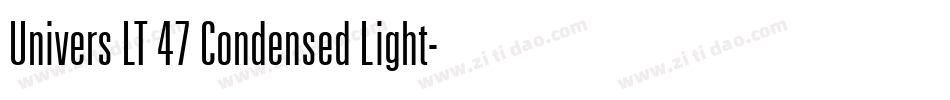 Univers LT 47 Condensed Light字体转换